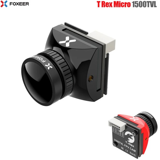 Wholesale Foxeer T-Rex Micro 1500TVL Super WDR 4:3/16:9 PAL/NTSC Switchable Low Latency FPV Camera 19*19mm for FPV Racing Drones
